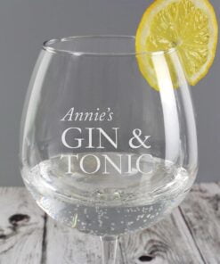 Personalised Gin & Tonic Balloon Glass