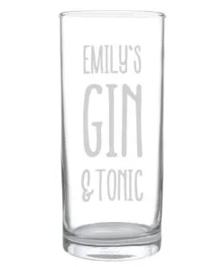 Personalised Gin & Tonic Hi Ball Glass