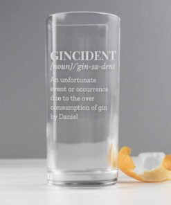 Personalised Gincident Hi Ball Glass
