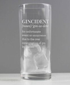 Personalised Gincident Hi Ball Glass
