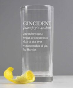 Personalised Gincident Hi Ball Glass