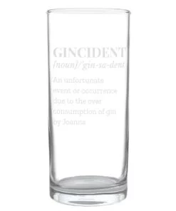 Personalised Gincident Hi Ball Glass