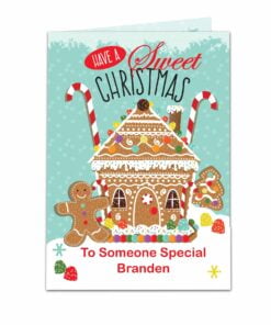 Personalised Gingerbread House Card