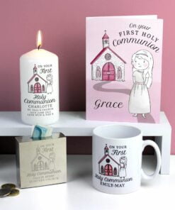 Personalised Girls First Holy Communion Card