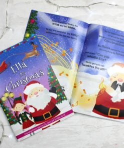 Personalised Girls “It’s Christmas” Story Book, Featuring Santa and his Elf Twinkles
