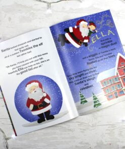 Personalised Girls “It’s Christmas” Story Book, Featuring Santa and his Elf Twinkles