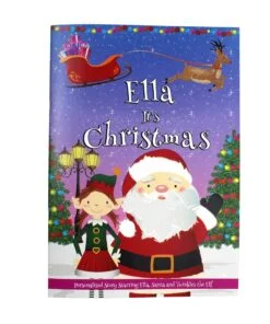 Personalised Girls “It’s Christmas” Story Book, Featuring Santa and his Elf Twinkles