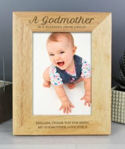 Personalised Godmother 5×7 Wooden Photo Frame