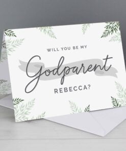 Personalised Godparent Card