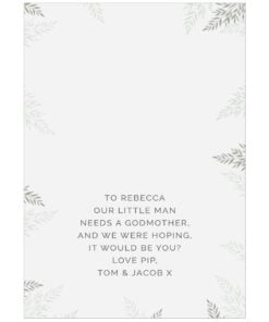 Personalised Godparent Card