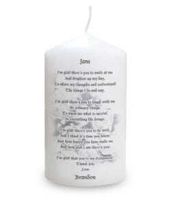 Personalised Godparent Pillar Candle