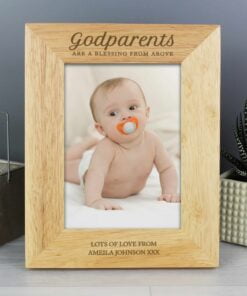 Personalised Godparents 5×7 Wooden Photo Frame
