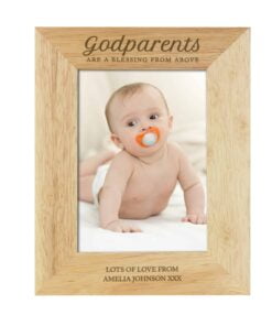 Personalised Godparents 5×7 Wooden Photo Frame