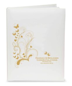 Personalised Gold Butterfly Swirl Traditional Album