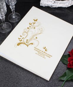 Personalised Gold Butterfly Swirl Traditional Album