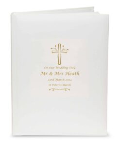 Personalised Gold Cross Traditional Album