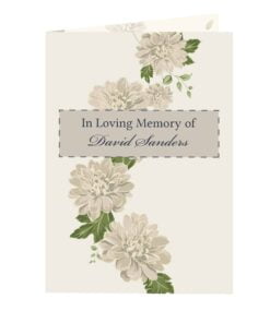 Personalised Gold Floral Card