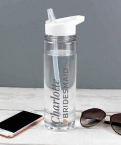 Personalised Gold Heart Island Water Bottle