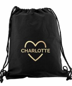 Personalised Gold Heart Swim & Kit Bag