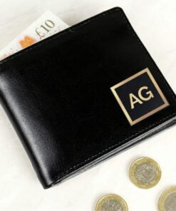Personalised Gold Initials Leather Wallet