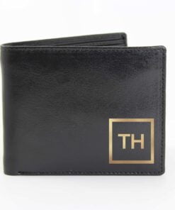 Personalised Gold Initials Leather Wallet