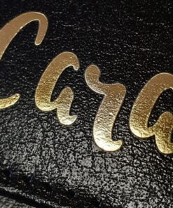 Personalised Gold Name Black Purse