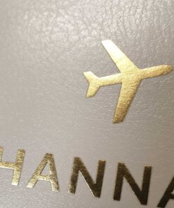 Personalised Gold Name Cream Passport Holder