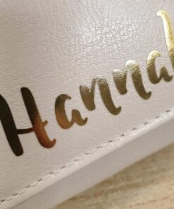Personalised Gold Name Cream Purse