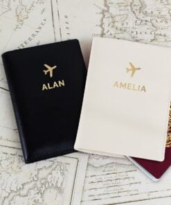 Personalised Gold Name Passport Holders Set
