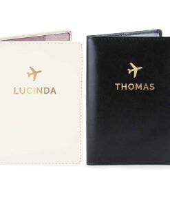 Personalised Gold Name Passport Holders Set