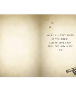 Personalised Gold Star Graduation Card