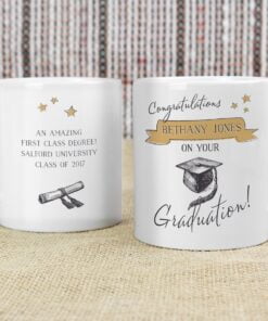 Personalised Gold Star Graduation Mug