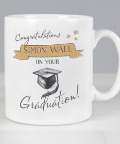 Personalised Gold Star Graduation Mug