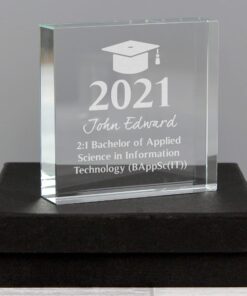 Personalised Graduation Large Crystal Token