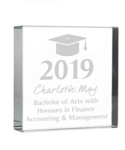 Personalised Graduation Large Crystal Token