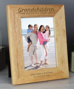 Personalised ‘Grandchildren are a Blessing’ 5×7 Wooden Photo Frame
