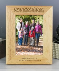 Personalised ‘Grandchildren are a Blessing’ 5×7 Wooden Photo Frame