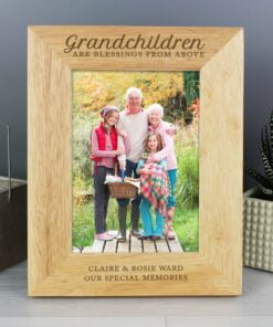 Personalised ‘Grandchildren are a Blessing’ 5×7 Wooden Photo Frame
