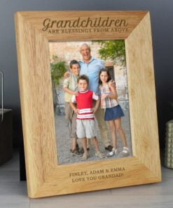 Personalised ‘Grandchildren are a Blessing’ 5×7 Wooden Photo Frame