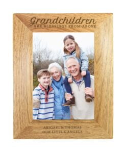 Personalised ‘Grandchildren are a Blessing’ 5×7 Wooden Photo Frame
