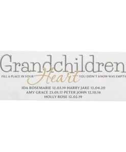 Personalised Grandchildren Wooden Block Sign