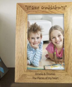 Personalised Great Grandchildren 5×7 Wooden Photo Frame