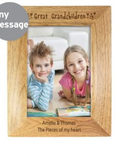 Personalised Great Grandchildren 5×7 Wooden Photo Frame