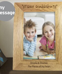 Personalised Great Grandchildren 5×7 Wooden Photo Frame