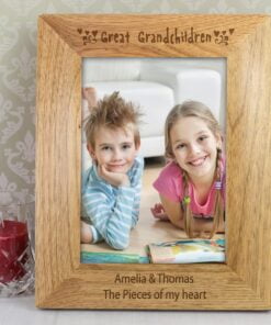 Personalised Great Grandchildren 5×7 Wooden Photo Frame