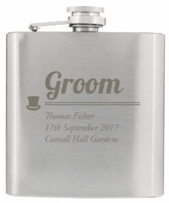 Personalised Groom Hip Flask