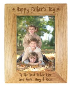 Personalised Happy Father’s Day 5×7 Wooden Photo Frame