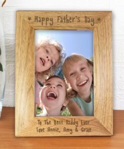 Personalised Happy Father’s Day 5×7 Wooden Photo Frame