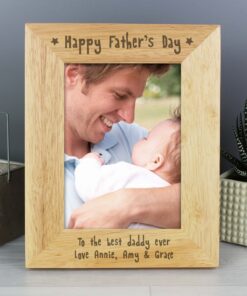 Personalised Happy Father’s Day 5×7 Wooden Photo Frame