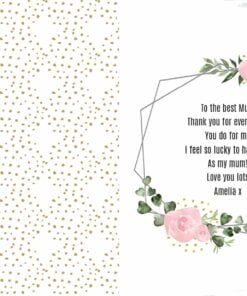 Personalised Happy Mothers Day Abstract Rose Card